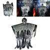 Durable 100cm Halloween Skeleton Hanging Reaper With Realistic Skull And Hood