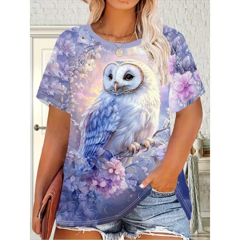 Women's Christmas T-Shirt Holiday Top Tee Round Neck Shirt Festive Wear Cheerful Print Short Sleeve T-Shirt
