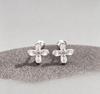 Korean-Japanese Colorful Flower Zirconia Stud Earrings: Cute, Elegant, Simple Design for Women
