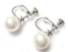 [MAHINA] Made In Japan Shell Pearl 8mm Two-Piece Set with Luxury Case, Suitable for Formal Occasions (White: Earrings)