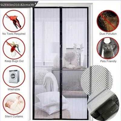 Magnetic Mosquito Net Door Window Curtains 80/90/100 Cms Automatic Closing Curtain Shades Screen Home Textile Garden
