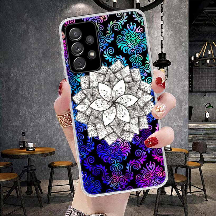 Totem Mandala Colorful Flower Soft Phone Case For Samsung Galaxy S22 S23 S24 S25 Edge S26 Ultra S20 FE S21 Plus + Fundas Coque G