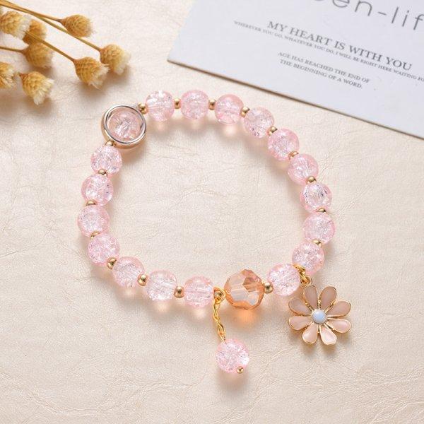 Mode Süße Gänseblümchen Armbänder Persönlichkeit Minimalistische Blumen Perlenarmband Damen Party Bankett Statement Schmuck Geschenk