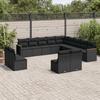 VidaXL Garden Lounge Set with Cushions 13 Pcs, Patio Sofas, Patio Furniture Set, Outdoor Furniture, Black 3226482