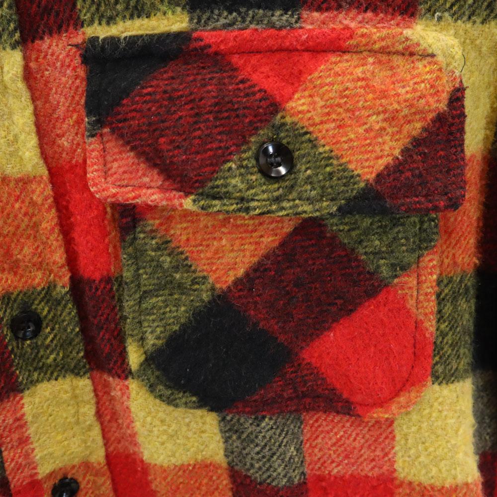 Sport King 60s 70s Vintage Check Pattern Long Sleeve Flannel Shirt Men's Used