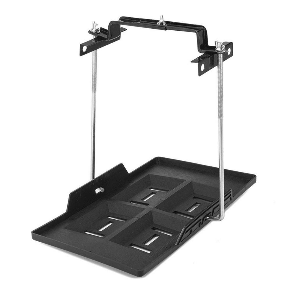 

Car Battery Tray + Adjustable Hold Down Clamp Bracket Kit Screw rod 23cm