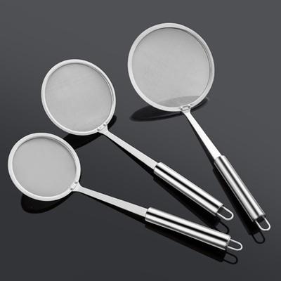 İnce Örgü Skimmer Kaşık Profesyonel 304 Paslanmaz Çelik Gıda Sınıfı Uzun Saplı Bulaşık Makinesinde Yıkanabilir Skimmer