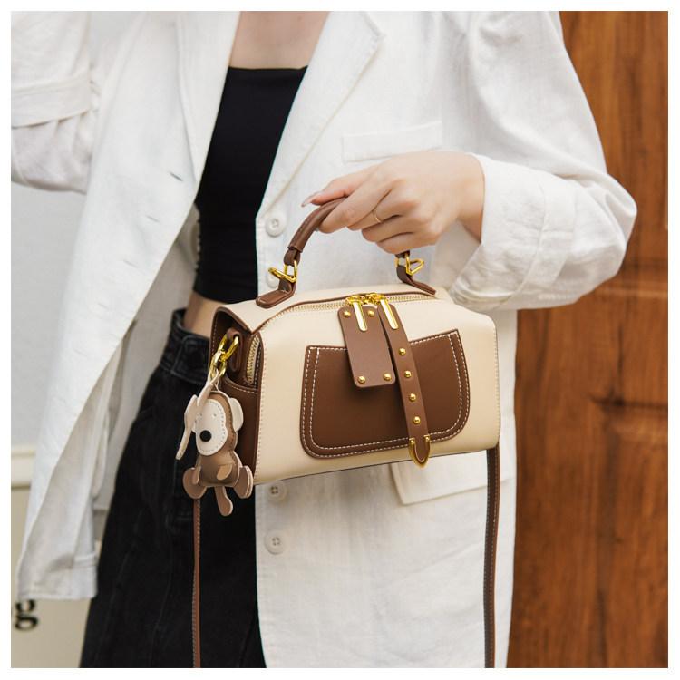 New Fashion Light Luxury Women's Handbags Contrasting Color Commuter Ladies Pillow Bag Casual Simple Shoulder Oblique Span Bags for Wife Birthday Gift