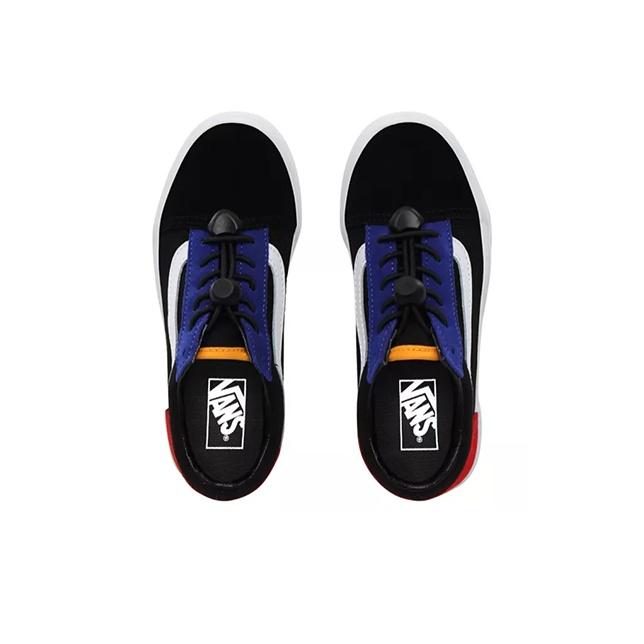 Vans Old Skool Series Comfortable Casual Low Top Kids Skate Shoes Kids Sneakers Black Red VN0A4BUUTZ3