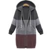 Sweat-shirt polaire à capuche avec fermeture éclair pour femme, manteau Long, veste, vêtements d'extérieur
