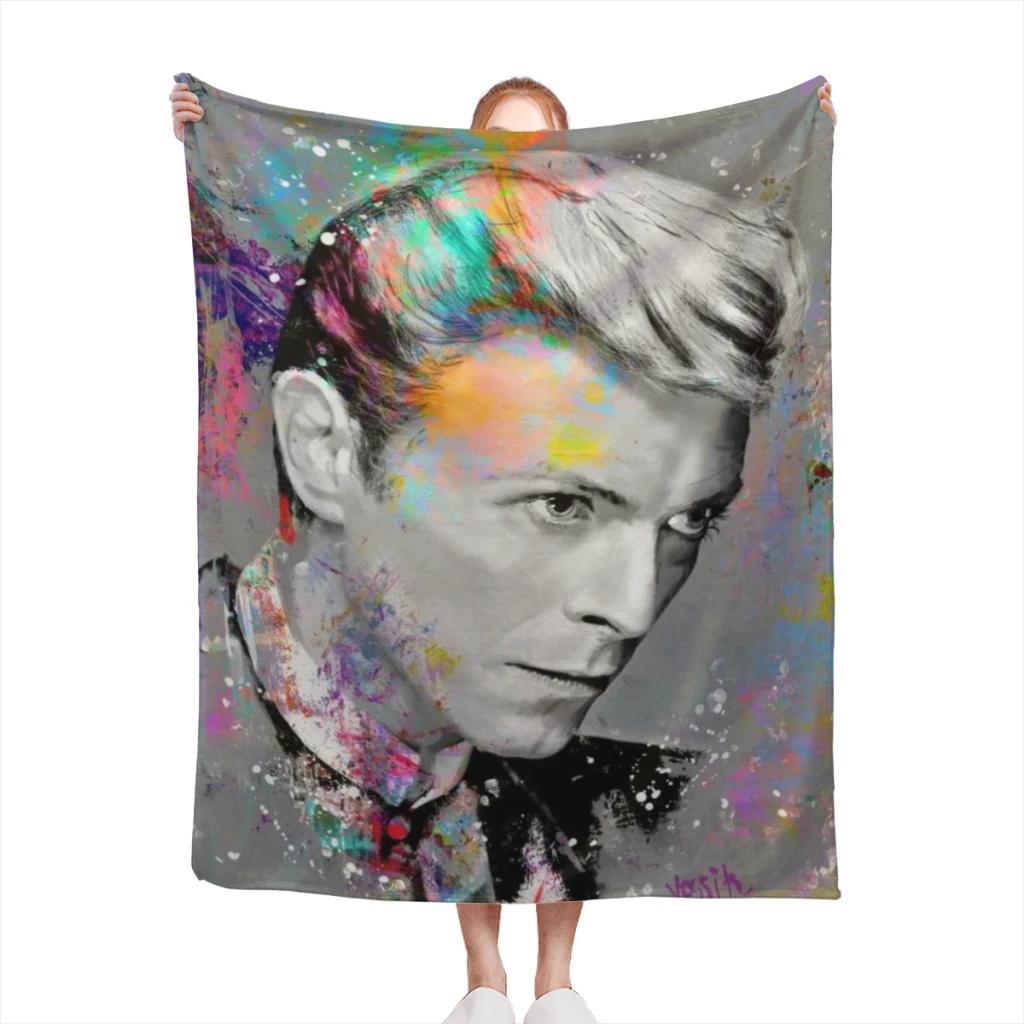 

Star Single Davids Bowies Comfortable Flanne Blanket Soft comforter sets throw for Couch Warm Flannel Blankets Bedroom Décor 75x90cm