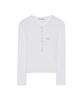Nigaennikol Button Henley Neck Top_Ivory