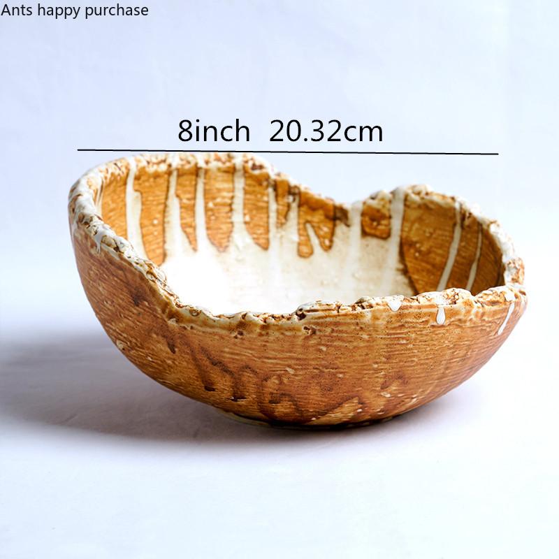 Ceramic Plates Irregular Dinner Plate Western Steak Plates Fruit Salad Bowl Dessert Plate Soup Bowl Sushi Dish Hotel Tableware