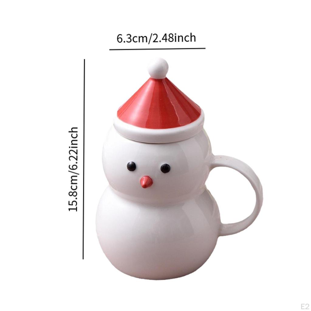 Christmas Coffee Mug Tea Cup Decoration Ornament Novelty Ceramic Snowman for Milk