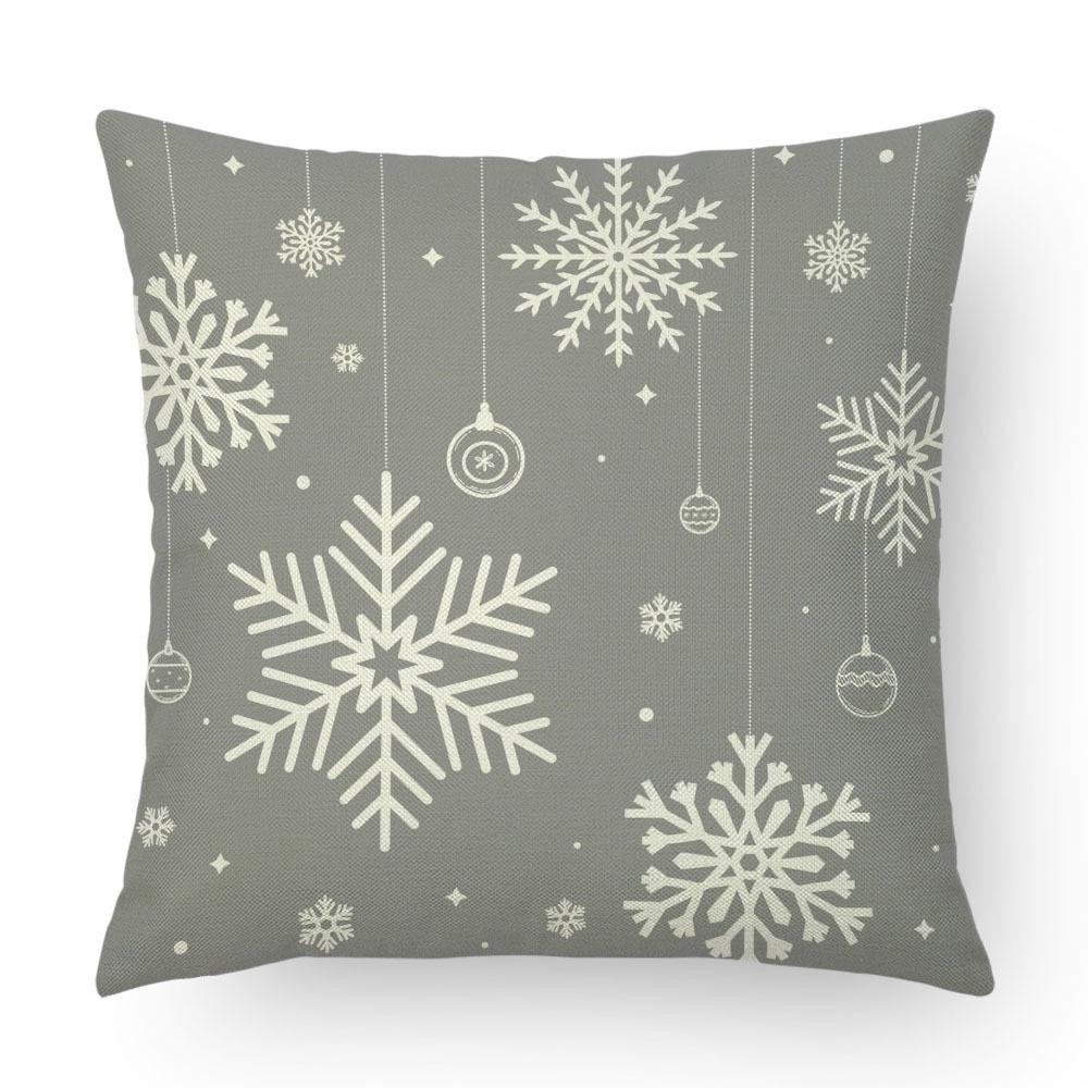 Christmas Imitation Linen Pillow Case Home Decoration Pillow Four-piece Set Sofa Cushion Cover Bedroom Pillow