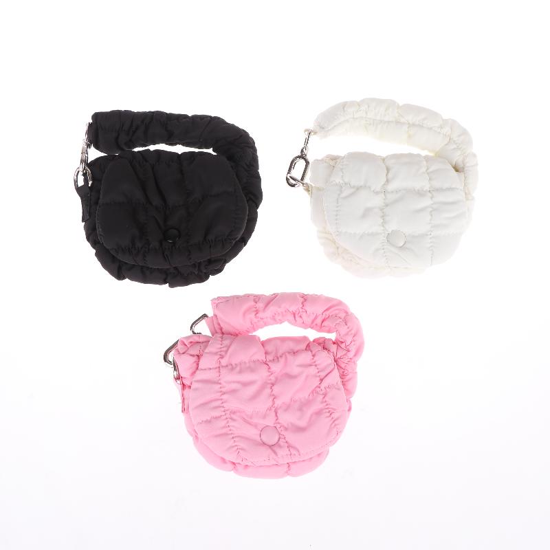 Mini Bag Mini Cloud Waist Pack Lightweight Solid Secure Button Closure With Decorative Coin Purse And Headphone Bag