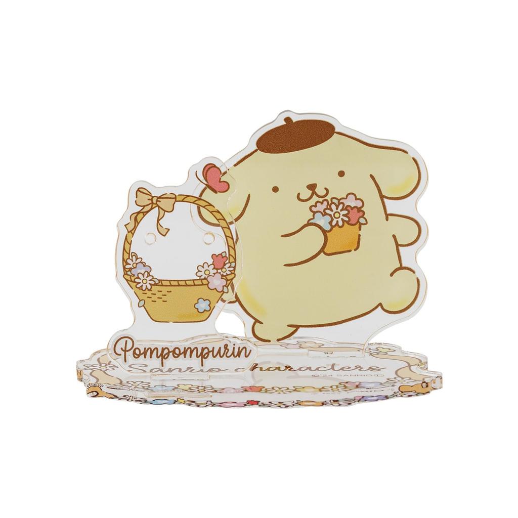 White Clover Pompompurin Acrylic Sanrio Characters Acrylic Display Stand for and Rings Stand, Necklaces, Earrings, (AS-SAPOM01)