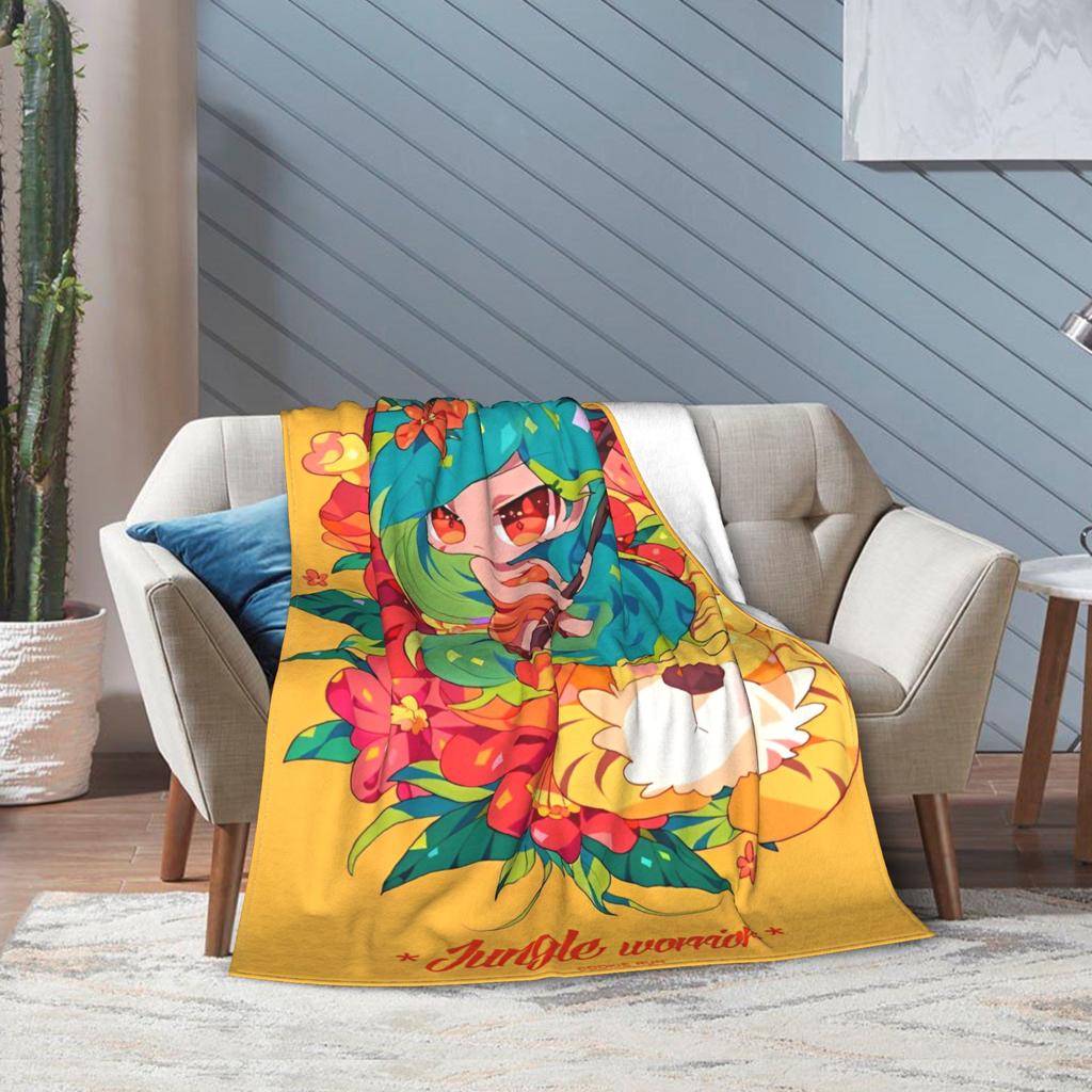 Cookie Run Kingdom Fleece Blanket  Novelty Throw Blanket for Bed Sofa Couch 200x150cm Quilt