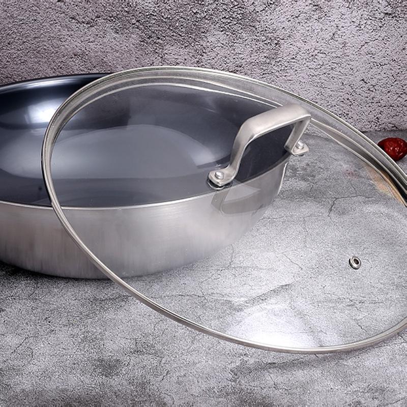 Unbeschichteter Reiner Titan Antihaft-Wok, Blauer Diamant, Ölfrei, Geeignet für Induktionsherde und Gasherde.