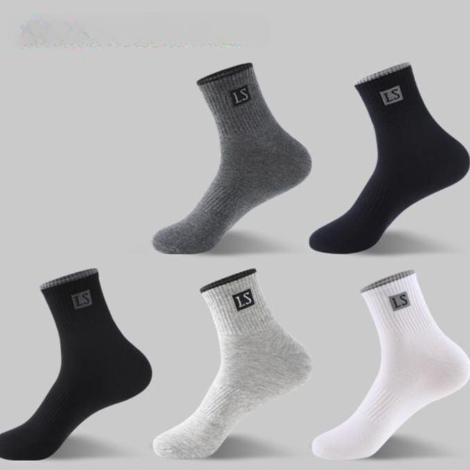 

5/10 пар высококачественных мужских носков из хлопка, дышащие, впитывающие пот, средние трубчатые носки, дезодорирующие, деловые, мужские спортивные носки 10 pairs разноцветный