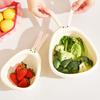 Folding Handle Fruit Drain Basket Cute Kitchen Colander Storage Basket  Food Preparation
