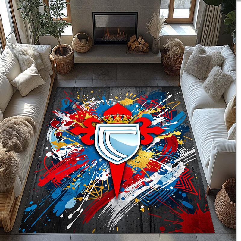 Celta Vigo FC Soccer Football Pattern Soft Area Rug Non Slip Indoor Floor Carpet Sports Decor Mat for Bedroom