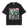Il Kaiju No. T-shirt Oversize Lavata Vintage con 8 Personaggi Principali & Kaiju | Maglietta Streetwear Anime Sci-Fi