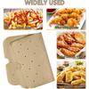 Air Fryer Paper Liners, Non-Stick Perforated Baking Liners Disposable, Rectangle Cooking Unbleached Dual Parchment Papers Compatible with Ninja