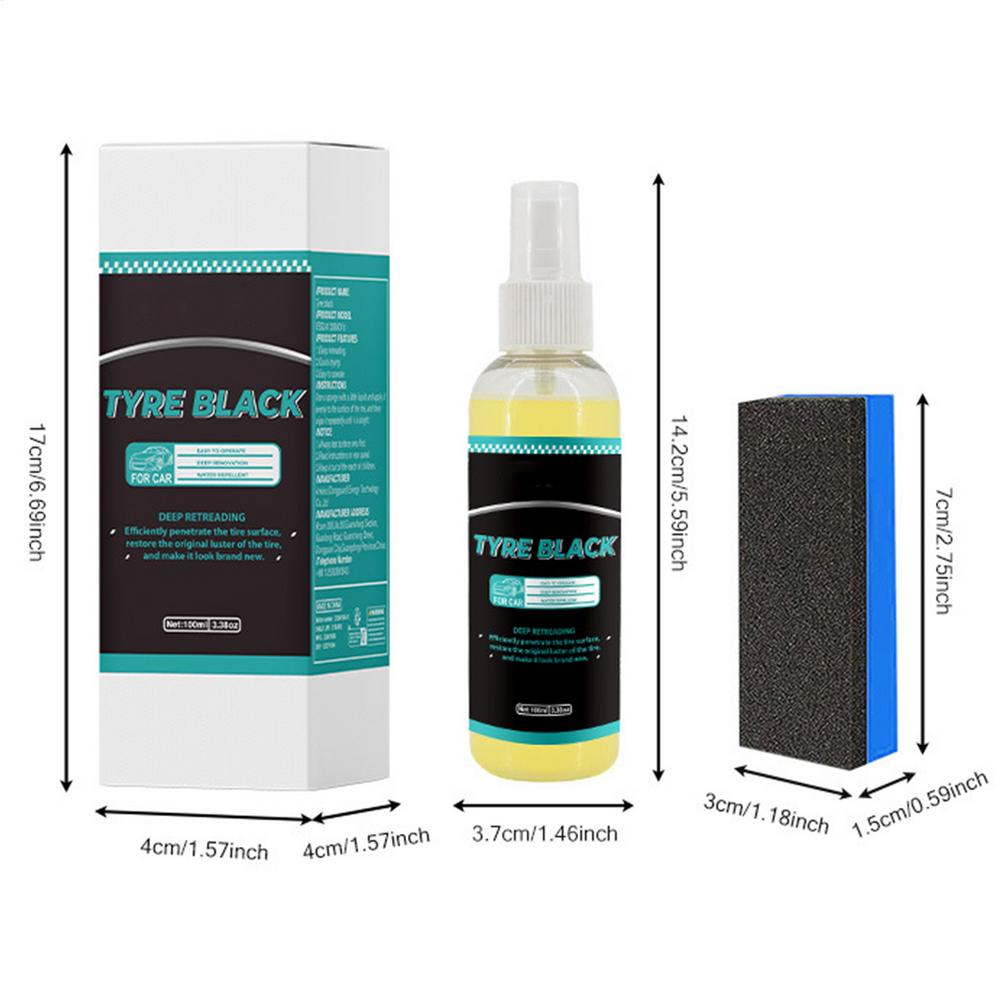 100ml Car Wheel Wash Spray Multifunctional Wheel Cleaner Spray Dustproof Automobile Wheel Cleaning Spray Wheel Polishing Agent