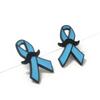 Friendly Blue Ribbon Brooch Pin Lightweight Secure Design For Casual Formal