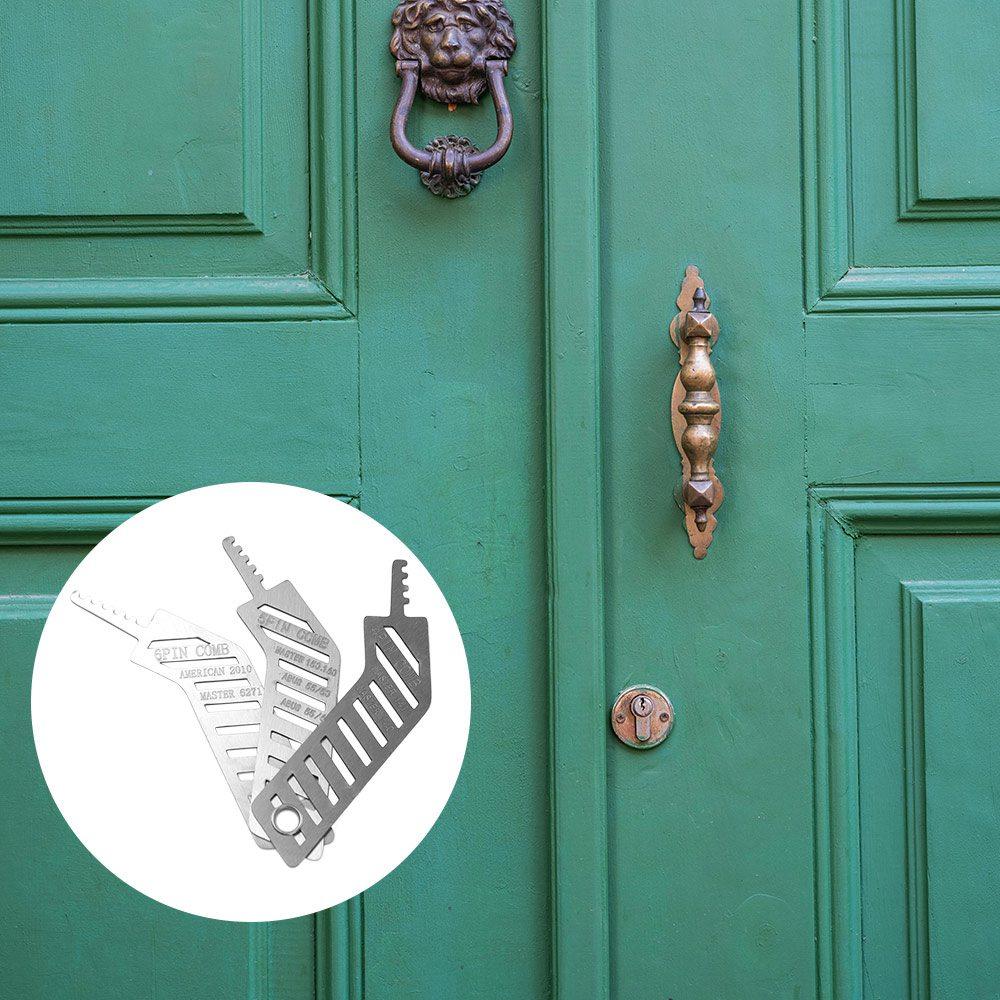 3Pcs/Set Multifunctiona Comb Lock Picks Stainless Steel Comb Lock Picking Kit  Outdoor