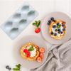 Silicone Baking Mold 6-Cavity Cupcake Molds Silicone Muffin Pan Reusable Non Stick Baking Supplies for Cookie Cake Dessert Food