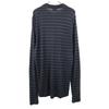 ARMANI COLLEZIONI Border Pattern Long sleeve Oversize knit XL Navy tops Men's Used