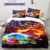 Super Mario Cartoon Bedding Set 3PCS Soft Microfiber Duvet Cover Set Children Game Theme Bedroom Decor Linens