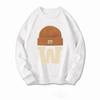 Women's Retro Plush Hoodie - Brown Round Neck Jacket for Autumn/Winter 2023