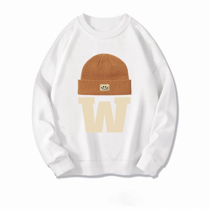 Women's Retro Plush Hoodie - Brown Round Neck Jacket for Autumn/Winter 2023
