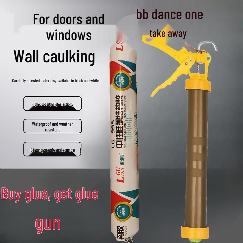 Nerezová šetřící práci pistole na tmel pro husté lepidlo a sklenářské lepidlo