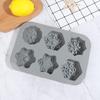 Christmas Snowflake Soap Mold Silicone Aroma Gypsum Plaster Resin Mould DIY Candle Supplies