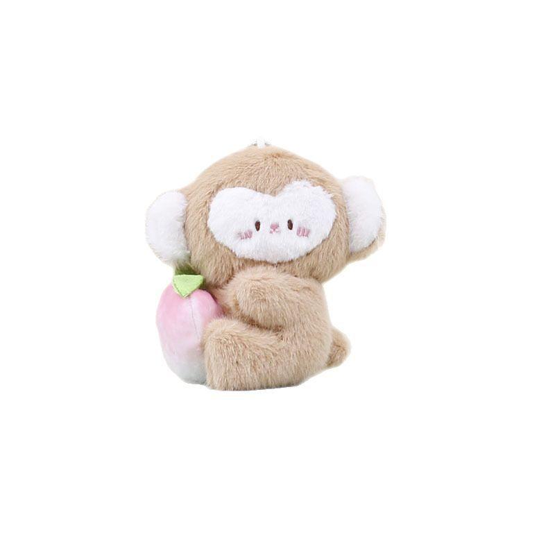 Monkey Plush Toy With Soft Short Fur For Kids Bag Ornament And Gift Keychains