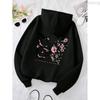 Fashion Creative Butterfly Splicing Flower Pattern Hooded Sweatshirt Women Winter Harajuku Street Hoodie Winter Clothes Women
