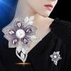 Women's Light Luxury Design Fashionable And Elegant Imitation Pearl Flower Brooch Versatile And Niche Design Brooch