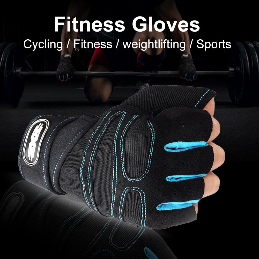 Gym Fitness Heavyweight Training Gloves Men and Women Body Building Half Finger Non-Slip Gloves Wrist Support Weightlifting Athletic