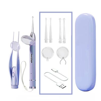 Von Ohrenschmalzentferner Leuchtender Ohrenschmalzentferner mit LED USB Leuchtendes Ohr Ohr Leuchtend Für Zuhause Ohrenschmalzentferner Ohr Aufbewahrung Tragbar [Set 2] Licht, Ohrenschmalzentferner, Licht, Wiederaufladbar,