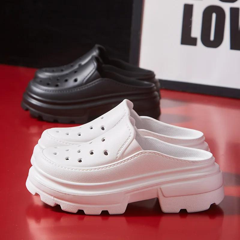 Fashion Crestar Women Summer Thick Bottom Sandals Fashion High Heels Shoes Outdoor Beach Slippers New Garden Shoes Wholesale