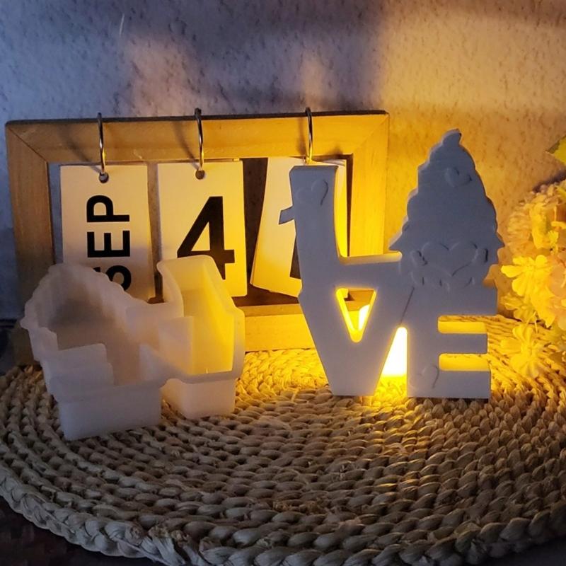 Silicone Moulds LOVE Gnomes Molds Ornament Epoxy Resin Molds Handmade Plasters Molds Castings Molds for Home Decoration