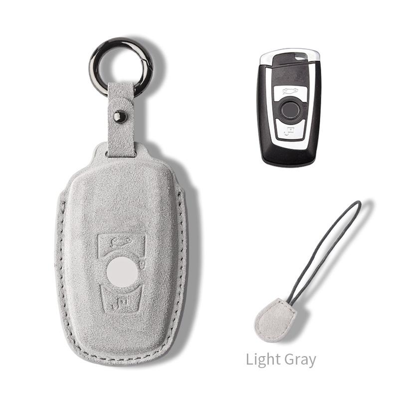 Interior Mouldings Suede Car Key Case Cover Protector Shell Fob Accessories For BMW F30 F31 F32 F34 F20 F21 F07 F10 1 3 5 7 Seri