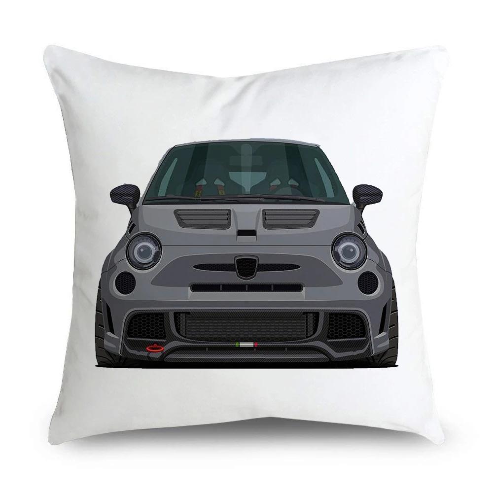 Classic Car Cushion Cover Printed Pattern Sofa Pillow  Home Decor Party  Bedding