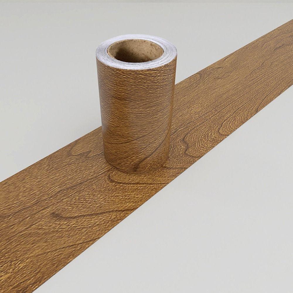 Thicken Floor Sticker Patches 10cmx10m Wall Border Sticker Wood Grain Tape  Living Room Corner