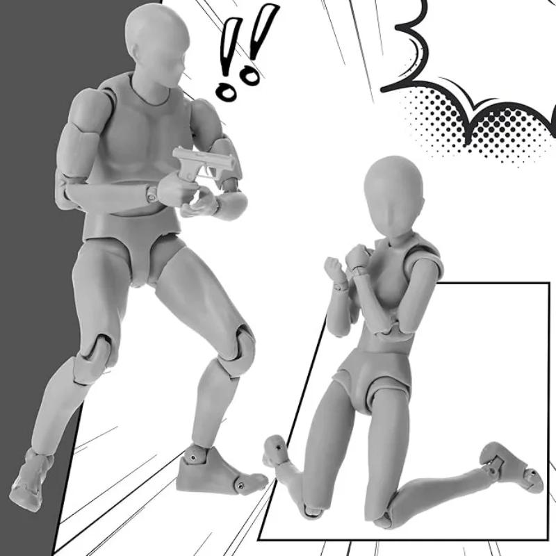 Bewegliche Gelenke SH Figuarts Mannequin Body Kun Actionfiguren Modell zum Zeichnen Malen Verschiedene Gesten Modellständer