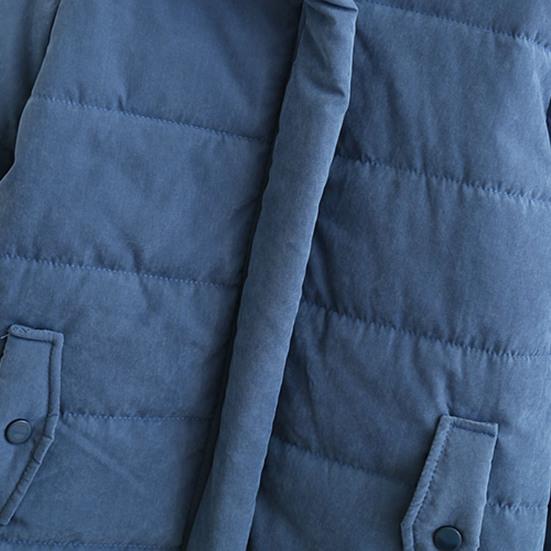 Winter Down Coat Hooded Zipper Solid Color Plush Hat Warm Thick Padded Cardigan Lady Winter Coat for Outdoor